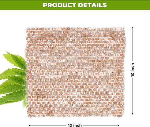 rE: Hemp Scrubber for dishes and bath, Eco-friendly, 100% Hemp Fiber, Biodegradable, No Odor, Unbleached, Plastic Free, Zero Waste (3Pk) by RE: