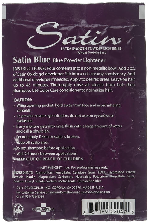 SATIN Satin Blue/Bleach Powder Lightener, 1 Oz Individual Pack
