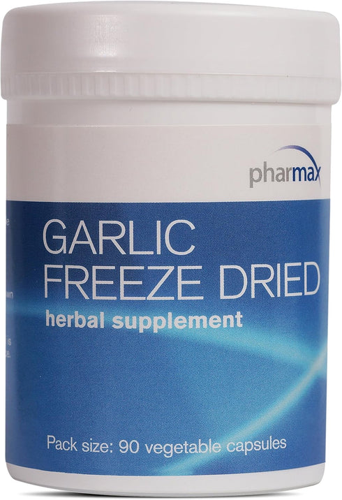 Pharmax Garlic Freeze Dried Capsules | Supports Upper Respiratory Tract and Cardiovascular Health, 90 Count
