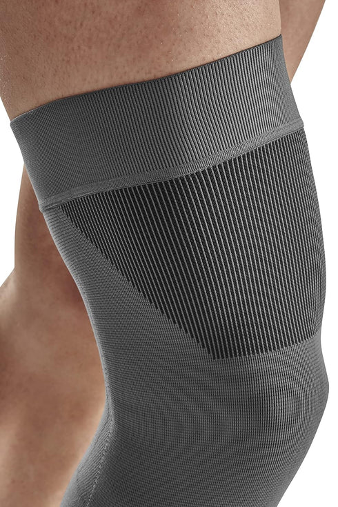 Unisex Grey Mid Support Knee Compression Sleeve, Size M