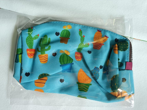 LParkin Canvas Cactus Pencil Case - Makeup Cosmetic Bag and Stationary Pouch