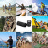 SHD Outdoor EDC Pill Box Container, Black Aluminum Alloy Waterproof Pill Holder Case for Hiking Camping