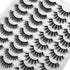 JIMIRE 20 Pairs False Eyelashes, 2 Styles Mixed Fluffy Eyelashes Natural Volume Wispy Faux Mink Lashes Pack