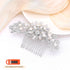 Silver Wedding Hair Comb with Pearls and Crystals - Bridal Headpiece or Party Hair Accessories