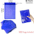 Allgala 100 Count Organza Gift Party Favor Bags, 4x6 Inch Blue, PF53106