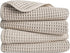 POLYTE Microfiber Lint Free Hand Towel, 4 Pack, 16 x 30 in, Beige Waffle Weave