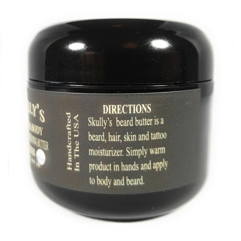 Skully's Pale Rider Unscented & Fragrance Free Beard Butter 2 oz. All Natural Soft Conditioning Butter for Men