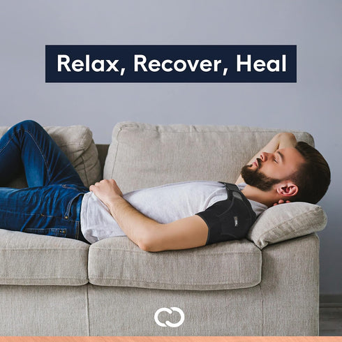 Immobilizer Copper Compression Recovery Shoulder Brace - for Torn Rotator Cuff, AC Joint Pain Relief, Dislocation, Arm