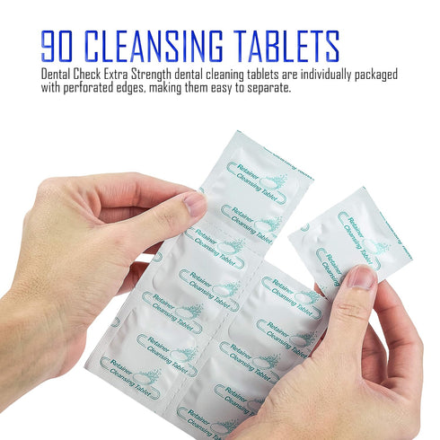 Retainer and Denture Cleaner Tablets, 90 Tablets, 3 Month Supply for Night Guards, Dental Appliance