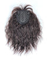 Water Wavy Hair Forehead Piece - Clip in Middle Part Topper with Choppy Fringe, Thick/35cm, Light Brown