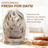 Laura's Green Kitchen Linen Bread Bag - 2 Packs Large Sourdough Bread Bags for Homemade Bread Storage, Beige