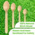 Concession Essentials Disposable Wooden Cutlery Spoons - 6.25 Inch Length, Pack of 100