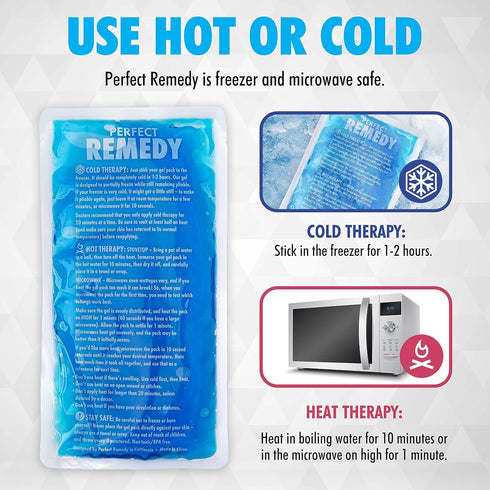 2 Pack Large Gel Ice Packs for Injuries, Reusable Hot Cold Compress, Soft Soothing Ice Packs, Alternative for Hot Water