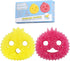 Functional Sponge Scrubber Set - Daddy Mommy Daily Scrub Sponge, 2 Animal Patterns, Scratch Free, 2ct