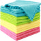 MOONQUEEN 12 Pack Microfiber Cleaning Cloth, Reusable Fast Drying Towels, 12"X12", Assorted Colors