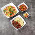 Restaurantware 64 Ounce Moderna Fancy Plastic Bowls - 10 Square Disposable Salad Bowls for Warm and Cold Foods
