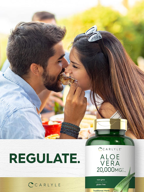 Carlyle Aloe Vera Softgel Capsules 20,000mg - 300 Count, Non-GMO, Gluten Free Aloe Vera Gel Supplement