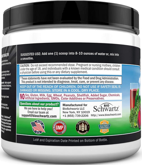 Beet Root Powder - 30 Servings Superfood Supplement with Vitamin C & Organic Antioxidant Rich Fruits and Vegetables