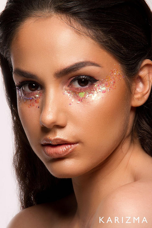 KARIZMA Iridescent Glitter, 10g Chunky Face, Hair, Eye, and Body Cosmetic Makeup, Rave Festival Accessories