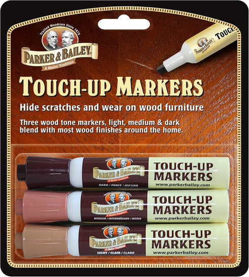 Parker & Bailey Furniture Touch-Up Markers, Set of 3, Brown (220002)