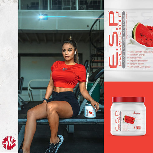 Metabolic Nutrition ESP Stimulating Pre Workout Supplement, Energy & Endurance, Watermelon 300 Grams (90 Servings)