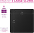 Premium Microfiber Cleaning Cloth, 12x12 in, Extra Soft Lint Free Cloths for Eyeglasses & Glass (6 Large, Black)