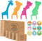 Biodegradable Kids Flossers - 200 Pack, Natural Fluoride Free Organic Animal Dental Floss Picks for Kids (Mild Orange)