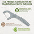 Plackers Ecochoice Activated Charcoal Recycled Dental Flossers - 90 Count (Pack of 4)