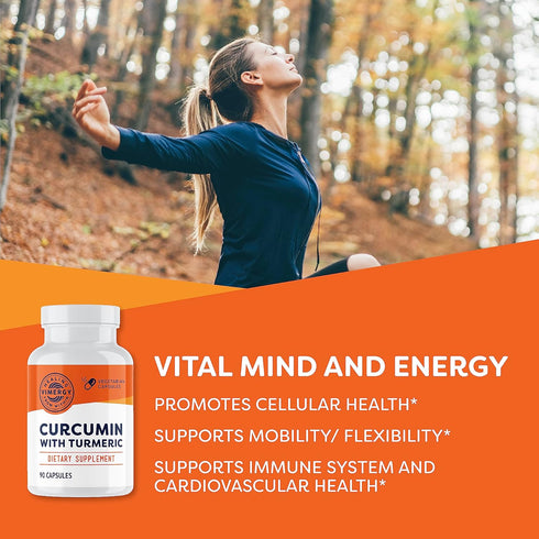Vimergy Curcumin with Turmeric - 90 Count, 30 Servings – Immune System Supplement – Liquid Capsules, Non-GMO,