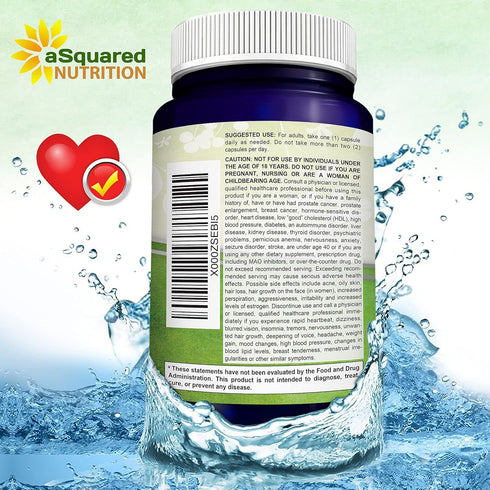 DHEA 100mg Max Strength, 200 Capsules for Balanced Hormone Levels, Natural Supplement for Metabolism, Libido, Brain,