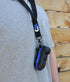CASEMATIX Asthma Inhaler Travel Case with Lanyard and Clip-on Keychain Carabiner, Black