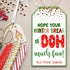 Set 20 GT816 of Personalized Hope Your Winter Break is Doh Much Fun Gift Tags | Play Dough Christmas Tags with String |