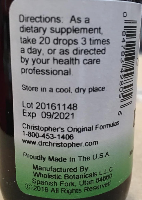 Dr. Christopher's Echinacea Angustifolia Root Alcohol Extract, 2 oz