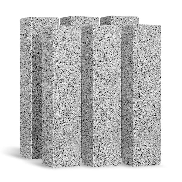 6-Pack Pumice Stone for Toilet Cleaning: Powerfully Cleans Hard Water Rings & Stains for Toilet & Bathtubs