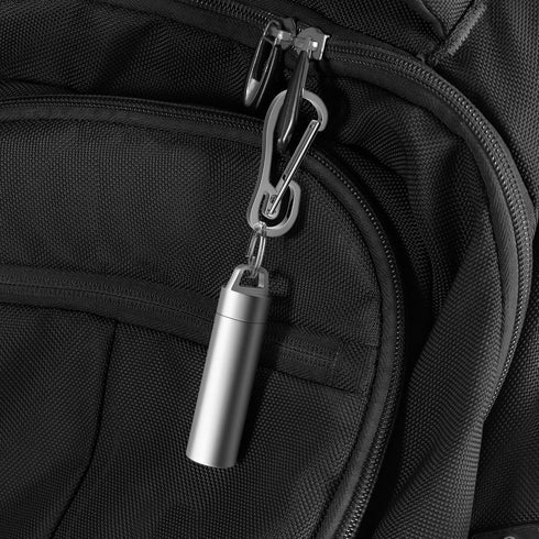Small Pill Case Keychain, Portable Metal Pill Holder, Waterproof Mini Stainless Steel Pill Organizer