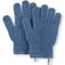 MainBasics Exfoliating Bath Gloves for Shower, Heavy-Textured Nylon Fiber Body Exfoliator (1 Pair, Pigeon Blue)