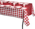 Hammont Picnic Cups – 9 oz Gingham BBQ Party Supplies - Red & White Checkered Disposable Paper Cups (50 Pack)