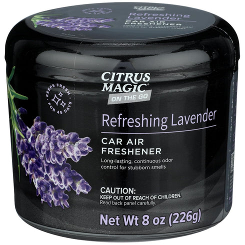 Citrus Magic On The Go Odor Absorbing Solid Car Air Freshener, Refreshing Lavender, 8-Ounce, Pack of 1
