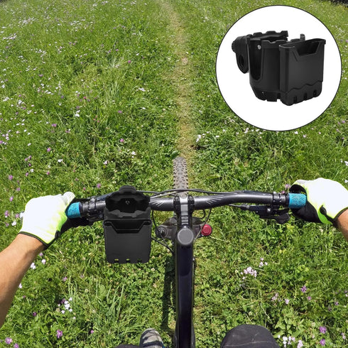 Rotatable Elderly Walker Cup Holder Compatible with Wheelchairs Strollers and Bed Rails Opening Drink Holder