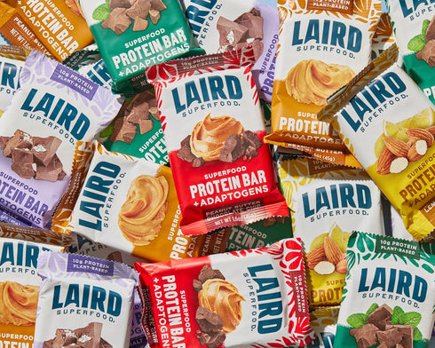 Laird Superfood Protein Bars – 10g Plant-Based Protein, 6g Fiber, Non-GMO, 5 Flavor Variety Pack, 10 Count