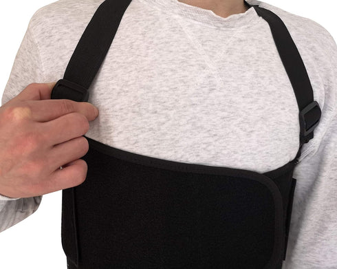 Rib and Chest Support Brace by Solmyr, Breathable Belt for Sore or Bruised Ribs Support (L/XL)