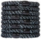 L. Erickson Grab & Go Ponytail Holders, Hair Ties for Thick Hair, 8 Pack, Metallic Graphite Grey, No-Crease Bands with