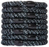 L. Erickson Grab & Go Ponytail Holders, Hair Ties for Thick Hair, 8 Pack, Metallic Graphite Grey, No-Crease Bands with