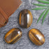 55-60mm Tiger Eye Palm Stone, Natural Body Chakra Balancing Worry Stone, Hand Carved Pocket Massage