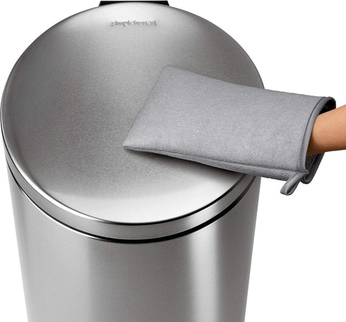 simplehuman Microfiber Cleaning Mitt for Stainless Steel, 6" x 9-3/4" for Effective Cleaning