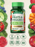 Super Fruits and Veggies - 60 Vegetarian Capsules, Non-GMO & Gluten Free Antioxidant Superfood Supplement