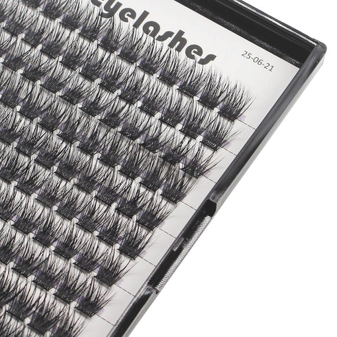 Large Tray - 120 Pcs D Curl Cluster Eyelashes, Natural Long Individual False Eyelashes Extensions (10-20MM)