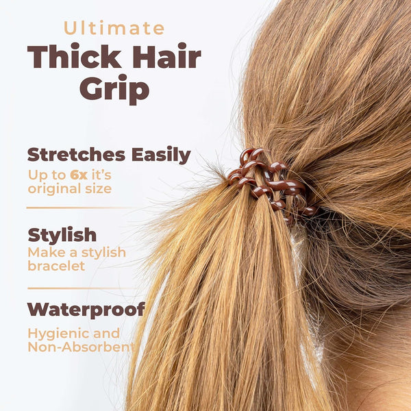 Spiral Hair Ties (10 Pieces), Coil Ponytail Holders for Women's Thick Hair, No Crease Plastic Ties, Assorted Colors