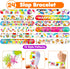 48PCS Art Party Favors: 24 Tattoos, 24 Slap Bracelets, Themed Birthday Supplies, Gifts for Girls Boys