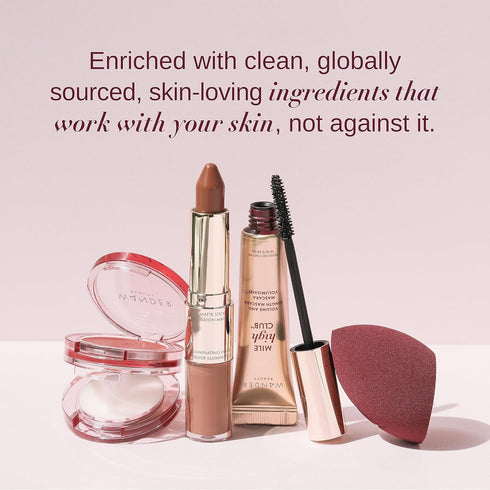 Wander Beauty Wanderlust Powder Foundation - Golden Medium, Blur & Even Skin Tone, Lightweight Buildable Coverage